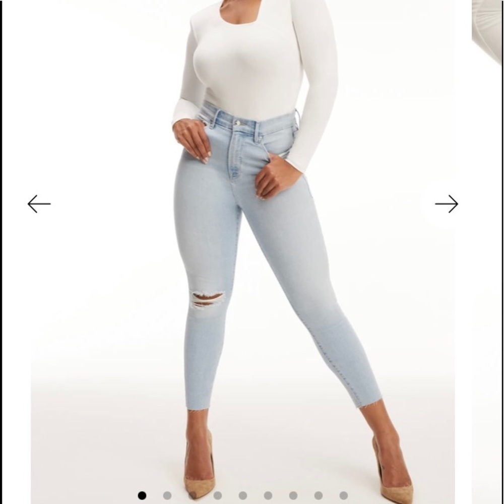 Good American Light Blue Women Jeans